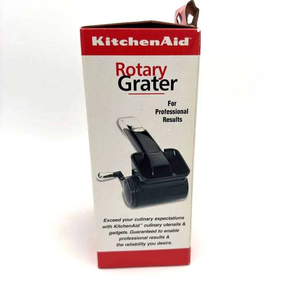KITCHENAID Rotary Grater (3) Drums Black Manual Model KG301OB BRAND NEW